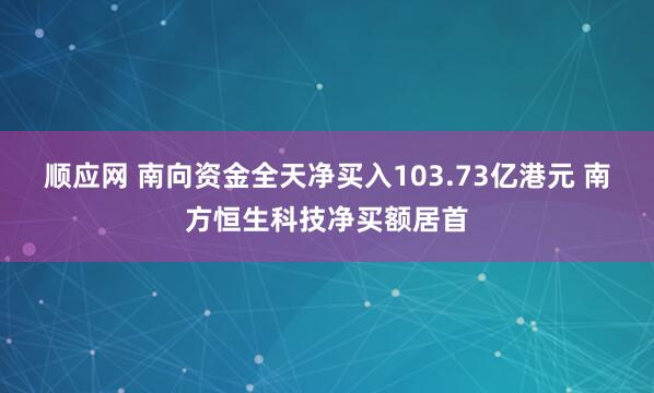 顺应网 南向资金全天净买入103.73亿港元 南方恒生科技净买额居首