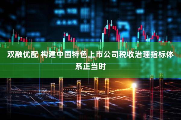 双融优配 构建中国特色上市公司税收治理指标体系正当时