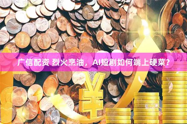广信配资 烈火烹油，AI短剧如何端上硬菜？